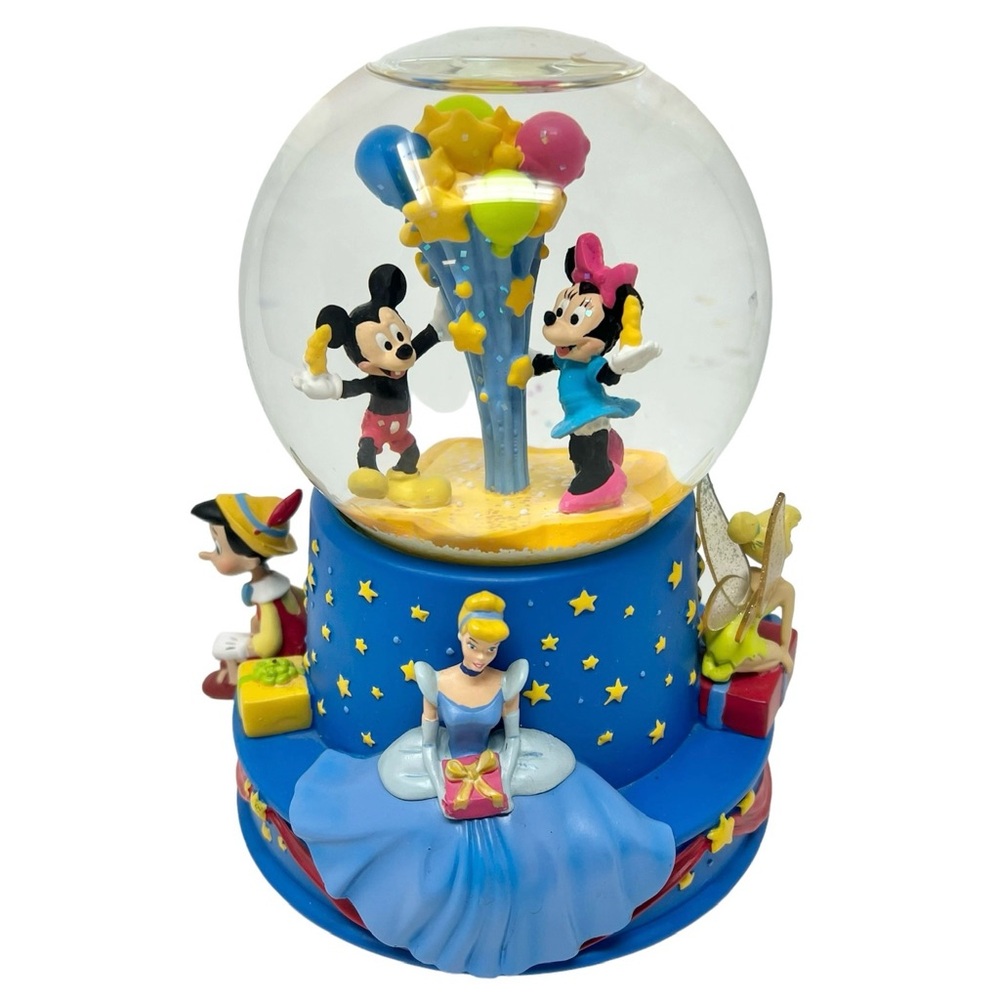 Walt Disney’s 100th Birthday Musical Snow Globe Disneyana Collectible Wind Up